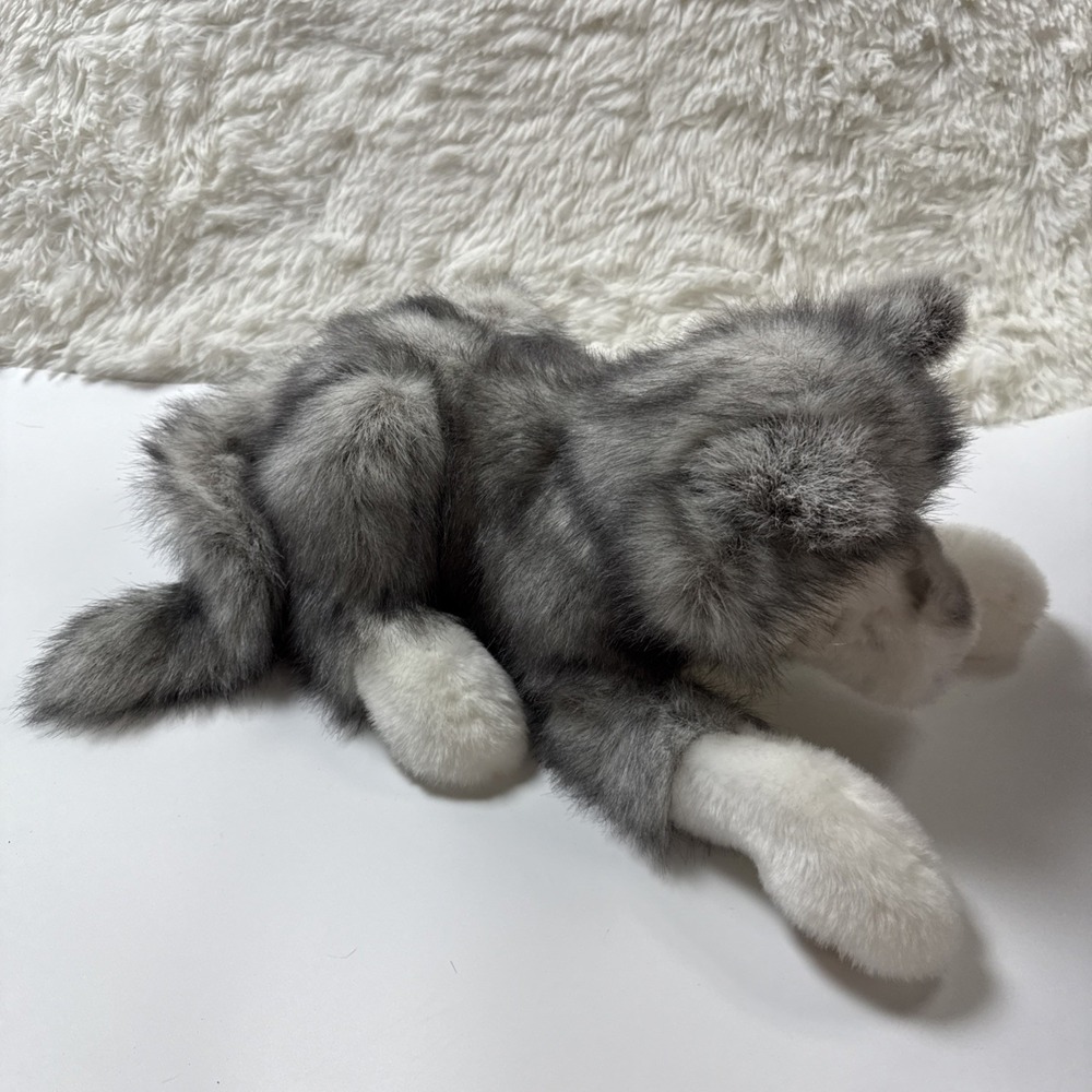 Folkmanis Timber Wolf Hand Puppet Full Body Stuffed Animal Moveable Mouth